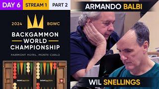 Backgammon World Championship 2024 - DAY 6, Stream 1 P2 - Main Undefeated Quarterfinals