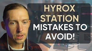 HYROX station mistakes to avoid: SkiErg through burpees broad jumps