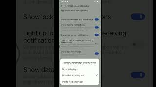 How to display Battery Percentage #shorts #mobile #learnwithfazal #batterypercentage