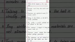 Rules For The Students in the Exam Hall || Writeology TV ||