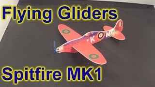 Power Prop Flying Gliders Spitfire MK1 UnBox Build and Fly Plane