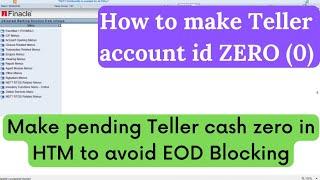 Teller cash transfer to vault account | How to make teller cash zero