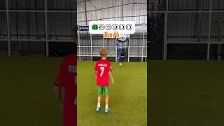 Little Ronaldo Fan’s Skill Test: First Touch with Rising Speeds Up to 90 km/h! 