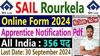 SAIL Rourkela Apprentice 2024 Apply Online Form Recruitment Notification Pdf 356 Vacancy