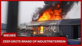 Zeer grote brand uitgebroken op industrieterrein in Nijmegen