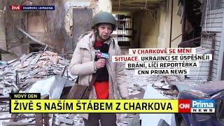 V Charkově se mění situace. Ukrajinci se úspěšněji brání, líčí reportérka CNN Prima NEWS