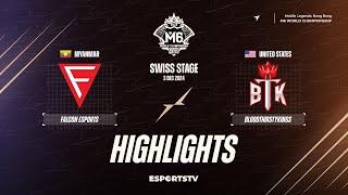 Falcon Esports vs BloodThirstyKings HIGHLIGHTS M6 World Championship | BTK vs FCON ESPORTSTV