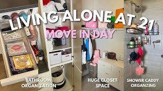 MOVING VLOG EP 2 | Move-In Day, Unpacking, Building Furniture & Organizing Bathroom !