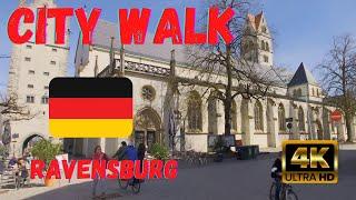 Ravensburg - City Walking Germany   [4K HDR ASMR] April 2022