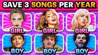 SAVE ONE SONG  BOYS vs GIRLS Edition | Music Quiz Challenge 