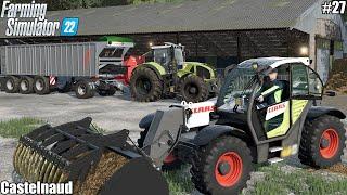 Rental of CLAAS AXION 960 & TELEHANDLER SCORPION 7055 for SPREADING MANURE │CASTELNAUD│FS 22│27