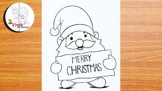 Beautiful Santa Claus Drawing | Easy Drawing | Merry Christmas 2024 Drawing