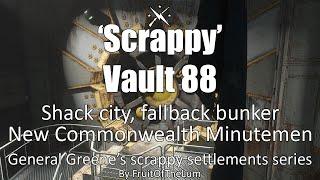'Scrappy' Vault 88 - Underground 'shack city', NCM fallback bunker - Fallout 4 settlement build