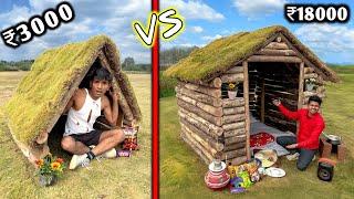 Overnight Survival Challenge | Low Budget House Challenge  ₹3000 VS ₹18000