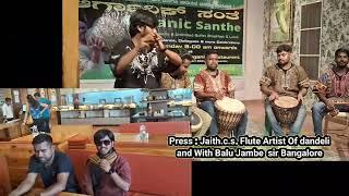 Jaith.c.s flute artist of dandeli with indian folk band bangalore. and Hibiki Japanese#music  #flute