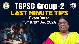 TGPSC GROUP-2 LAST MINUTE TIPS || BALA LATHA MADAM || CSB IAS ACADEMY #tgpsc #group2 #exams