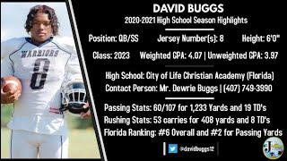 David Buggs | Class of 2023 | 2020-2021 High School Season Highlights