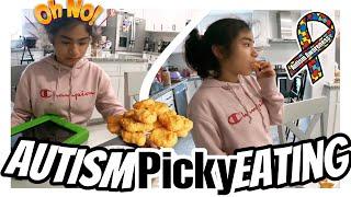 Autistic non verbal girl eating same food over and over! | Autism life with Ashy