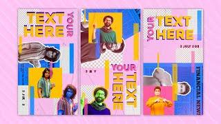 PNG Grid Paper Instagram Story After Effects Templates | Design Video Animation | No Copyright