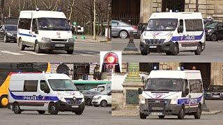 Paris Police Van Compilation Responding Lights and Sirens