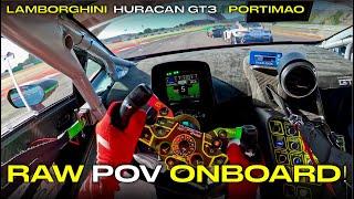 Battles, Overtakes, RAW POV in the LAMBORGHINI Huracan GT3 EVO2 | Onboard at Portimao