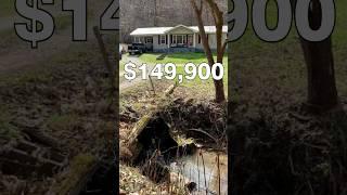 Adorable ranch home on 18.6 acres. Babbling creek. $149,900 #houseforsale #countryestate #realestate