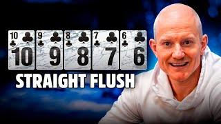 When Poker Players Hit A STRAIGHT FLUSH!