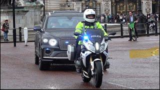 Princess Anne Motorcade to and from an Engagement in Central London escorted by | MPS SEG.