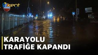 KARAYOLU TRAFİĞE KAPANDI