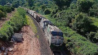 O contraste da ferrovia com a natureza #train #rumo #trens