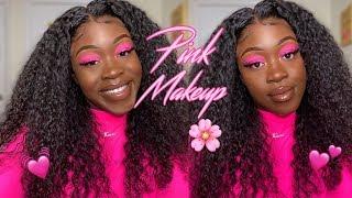 PINK EYESHADOW TUTORIAL FT. SO STUSH HAIR | QueenKee