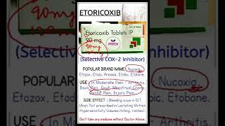 Nucoxia - Etoricoxib | Pharmacy | | NSAIDs | #ytshorts