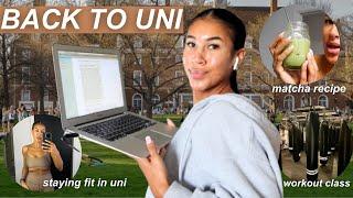 UNI VLOG: getting back into routine, study with me, matcha recipe, staying fit as a uni student