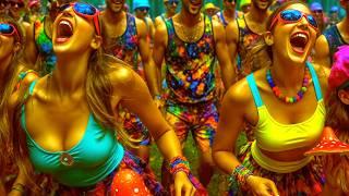 Psychedelic Trance - Mushroom World Rave mix 2025 (AI Graphic Visuals)