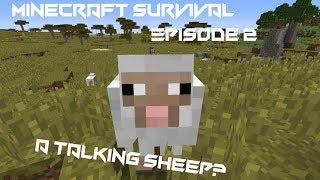 A TALKING SHEEP! - Minecraft Survival with Sarfnic #2