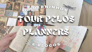 como eu uso/tour pelos meus planners, caderninhos, blocos e agendas 