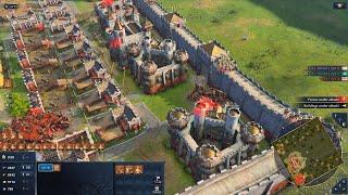 Age Of Empires 4 | English Defensive Walls & Massive Rush