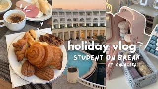 Birthday vlog  5-star hotel, what I eat, student on break, birthday, hot chocolate, ft. Galacsea