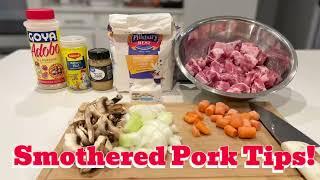 Smothered Pork Tips aka Rib Tips!