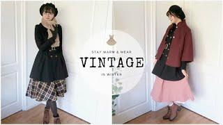 How To Wear Skirts/Dresses In Cold Weather | Vintage In Winter