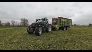 Valtra T154 mit Strautmann Tera-Vitesse 4201 fährt 5. Grünlandschnitt ein |Cabview | POV