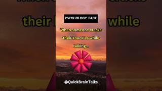 Viral psychology facts:  hidden meaning behind cracking knuckles!  #psychologyfacts #behavior