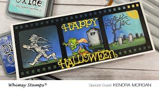 Halloween Horror Movie Scene Slimline Card | Guest Designer for Whimsy Stamps