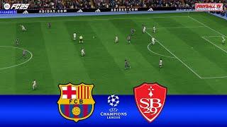 BARCELONA vs STADE BRESTOIS - UEFA Champions League 24/25 | Full Match UCL | FC 25 Game Simulation