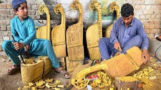 Crafting Tradition || The Art of Making a Rabab by Pakistani Skilled Craftsmen