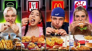 ASMR MUKBANG challenge // The MOST HIGH-CALORIE AMERICAN FAST FOOD (With SUBTITLES)