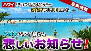 【2025年1月11日から】わずか一年で苦渋の決断…ANAハワイ線から悲しいお知らせ…【ハワイ最新情報】【ハワイの今】