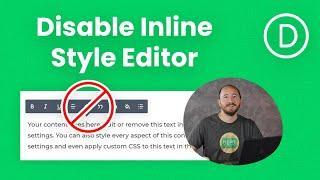 How To Disable The Divi Inline Text Style Editor