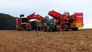 Kartoffelernte XXL 2016 |3 Grimme SF 150-60, 2x Lkw, 7x Fendt 724, 820, 716