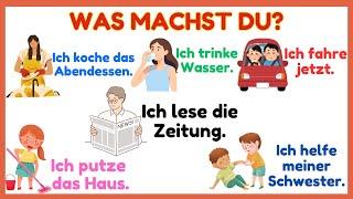 100 Wichtige Aktionsverben auf Deutsch mit Beispielsätzen | Deutsch lernen mit Spaß